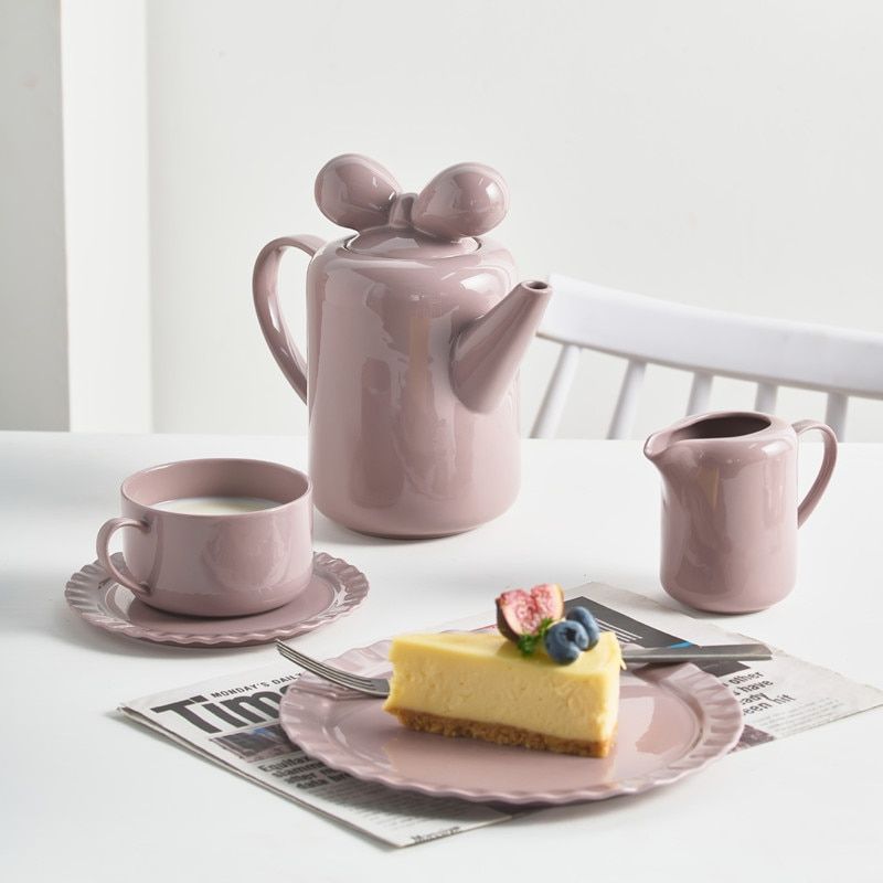 Lisslune | Bow Knot Design Porcelain Tea Pot