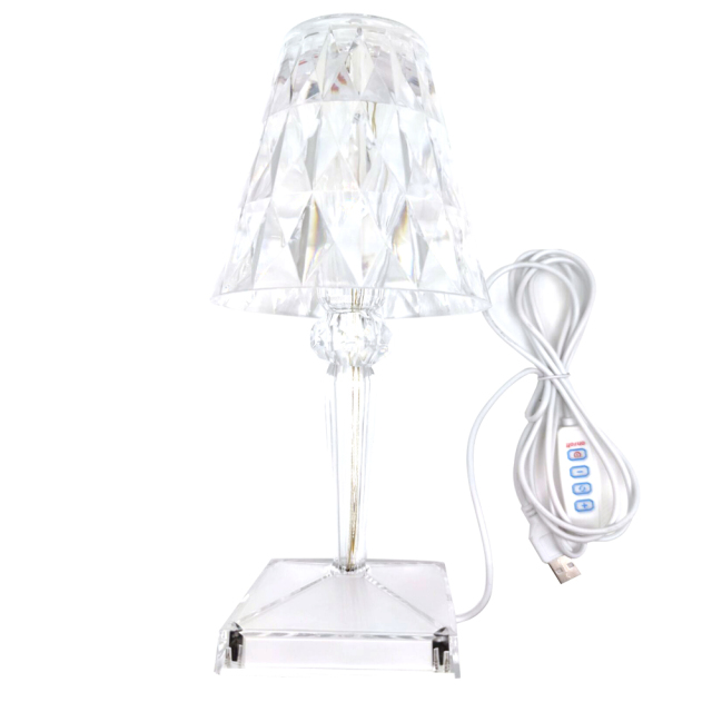 Lisslune | CrystalGlow Touch lamp – Elegant Table Lamp with Touch Sensor and USB