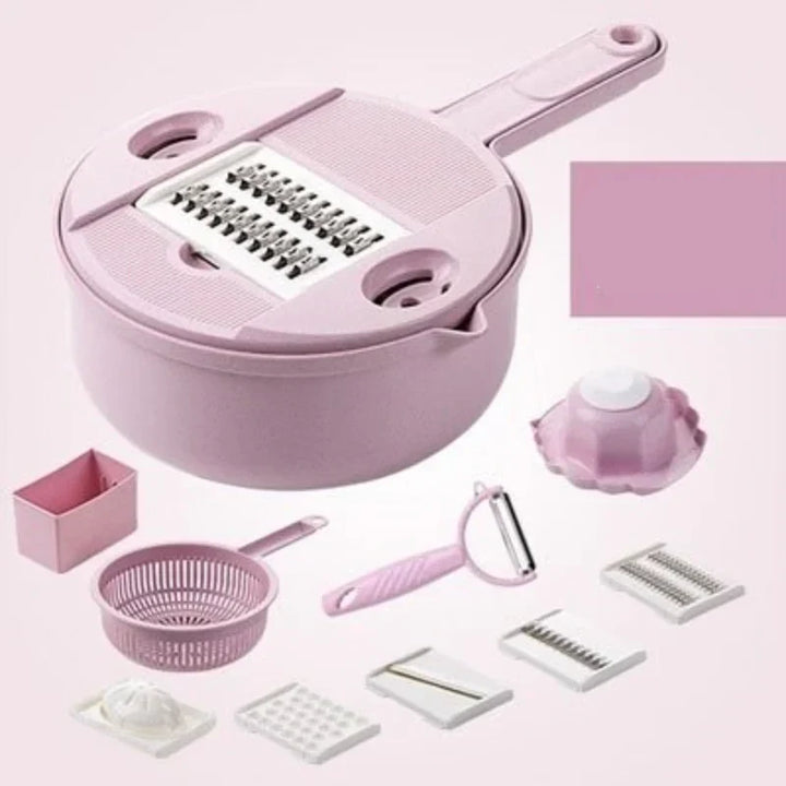 Lisslune | Multifunctional Vegetable Grater with Sieve – 3-in-1 Kitchen Grater for Vegetables & Fruits | Practical Kitchen Helper with Collection Tray