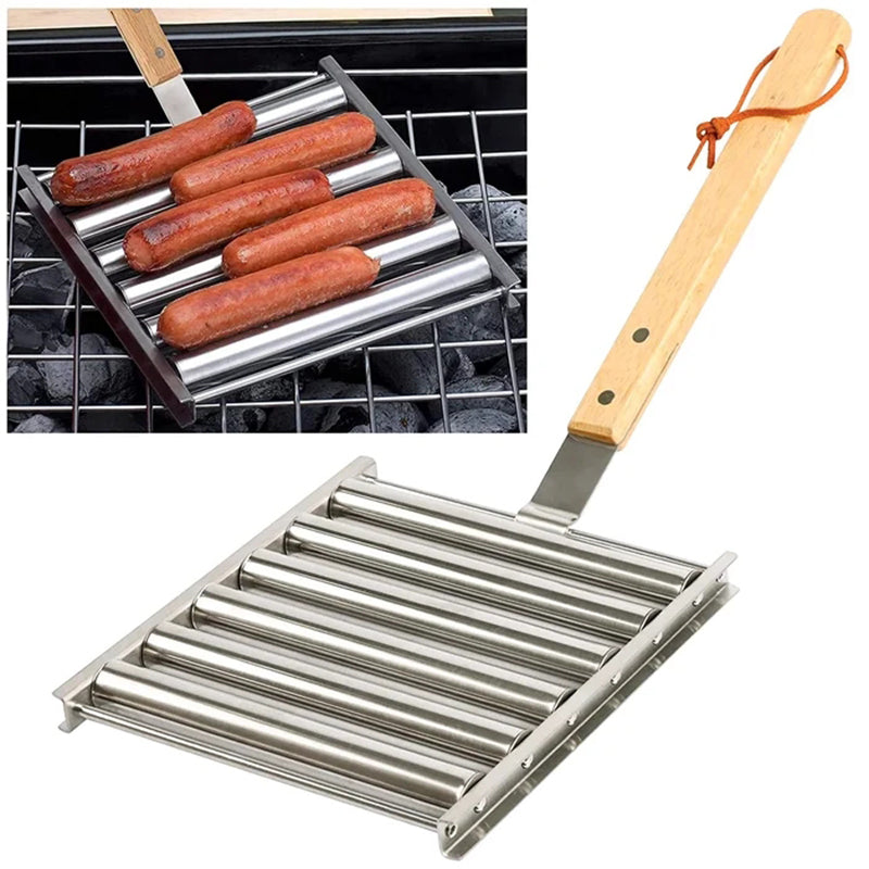 Lisslune | Hotdog Roller Sausage Bun Stand made of Stainless Steel