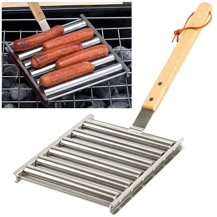 Lisslune | Hotdog Roller Sausage Bun Stand made of Stainless Steel