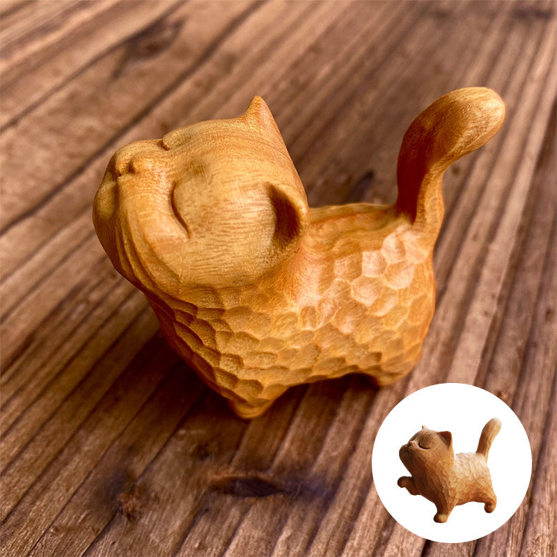 Lisslune | Small cute wooden cat