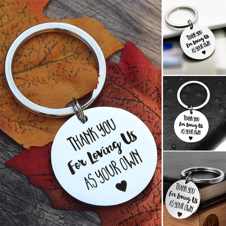Lisslune | Thank you for loving us Stainless Steel Keychain