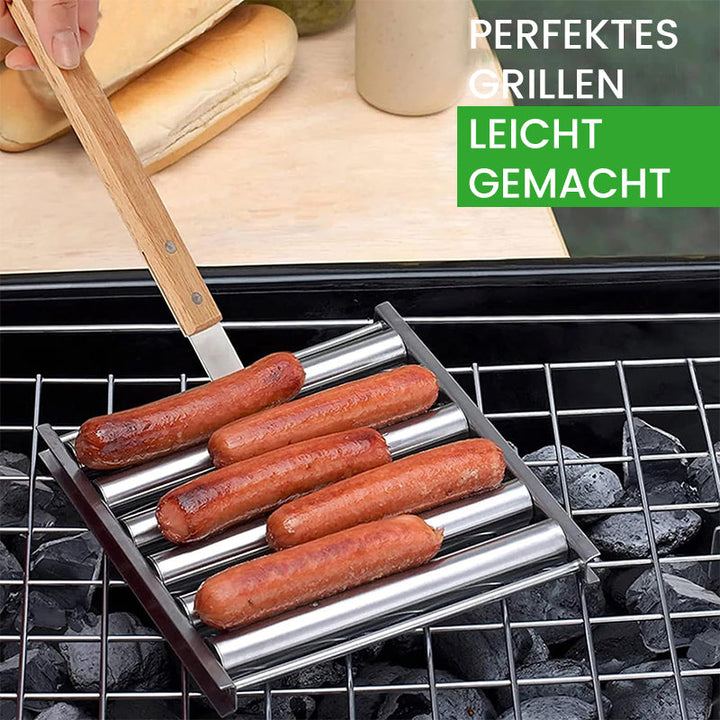 Lisslune | Hotdog Roller Sausage Bun Stand made of Stainless Steel