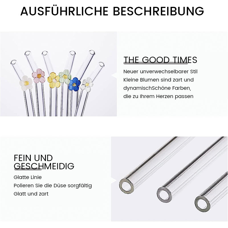 Lisslune | Straws made of colored glass