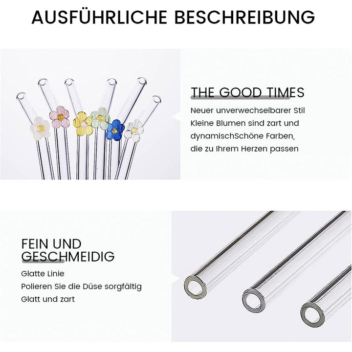 Lisslune | Straws made of colored glass