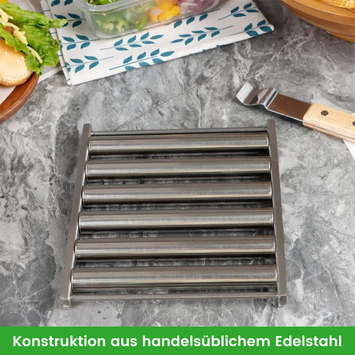 Lisslune | Hotdog Roller Sausage Bun Stand made of Stainless Steel