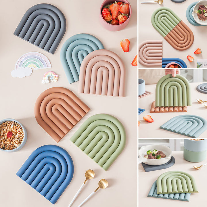 Lisslune | Rainbow Silicone Table Mat Coaster
