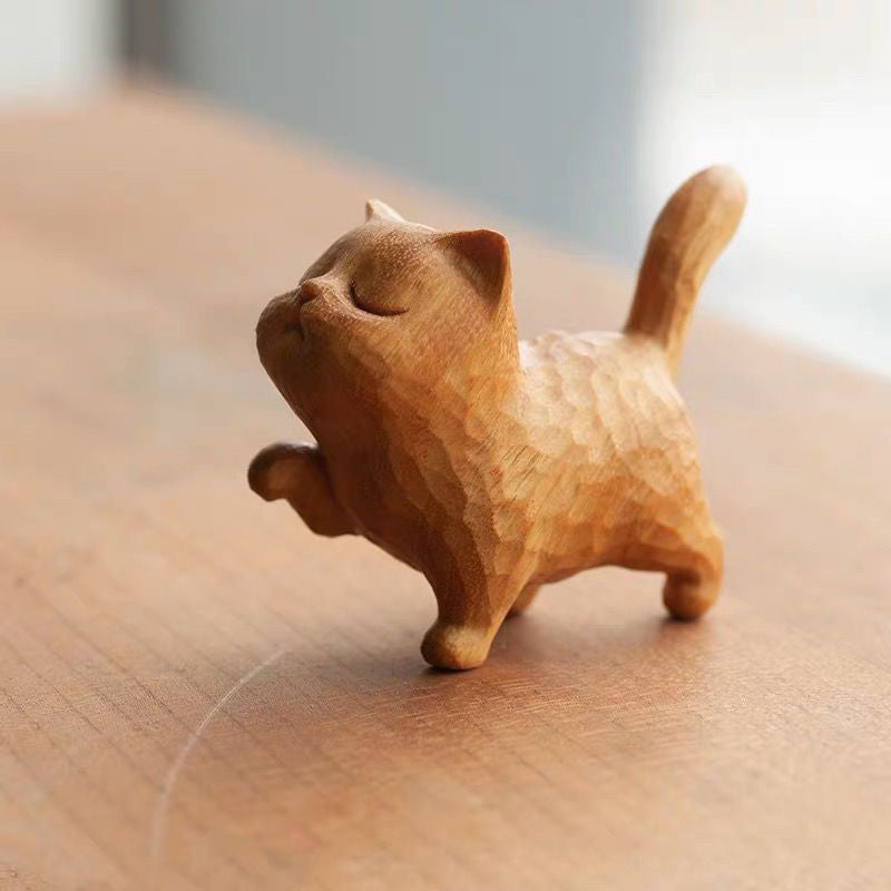 Lisslune | Small cute wooden cat