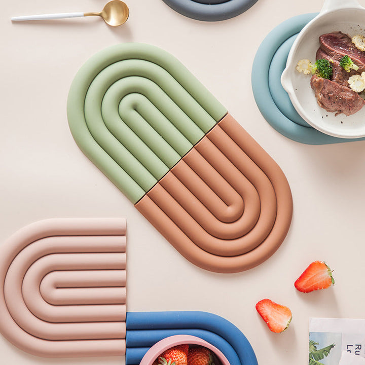 Lisslune | Rainbow Silicone Table Mat Coaster