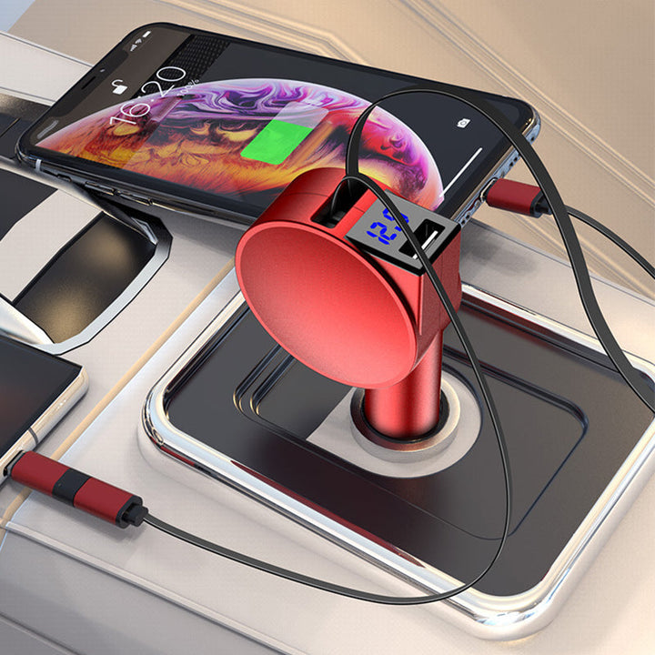 Lisslune | 3-in-1 retractable fast charging car adapter