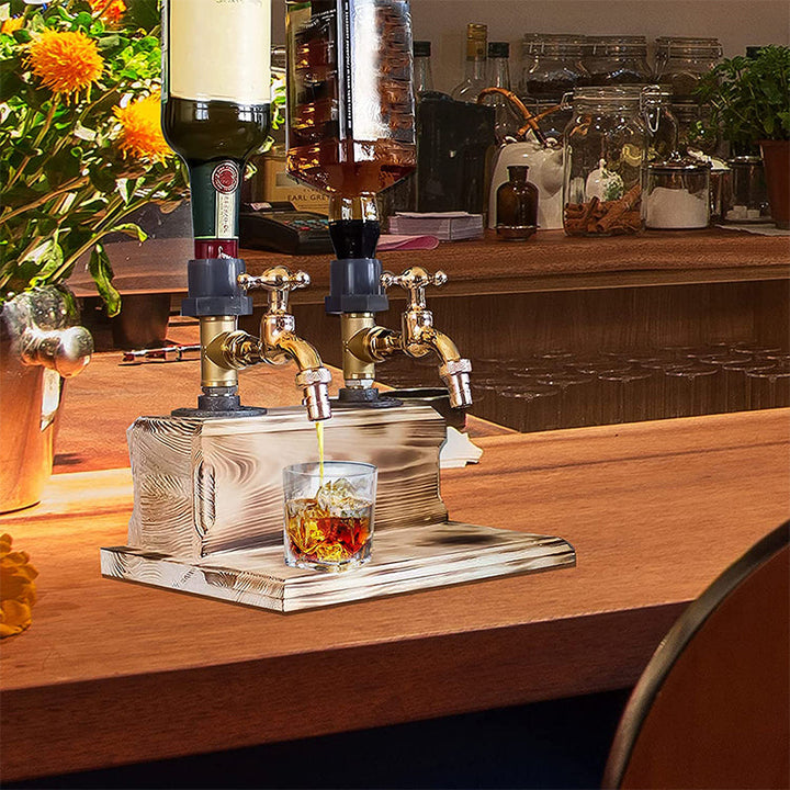 Lisslune | Liquor Alcohol Whiskey Wood Dispenser
