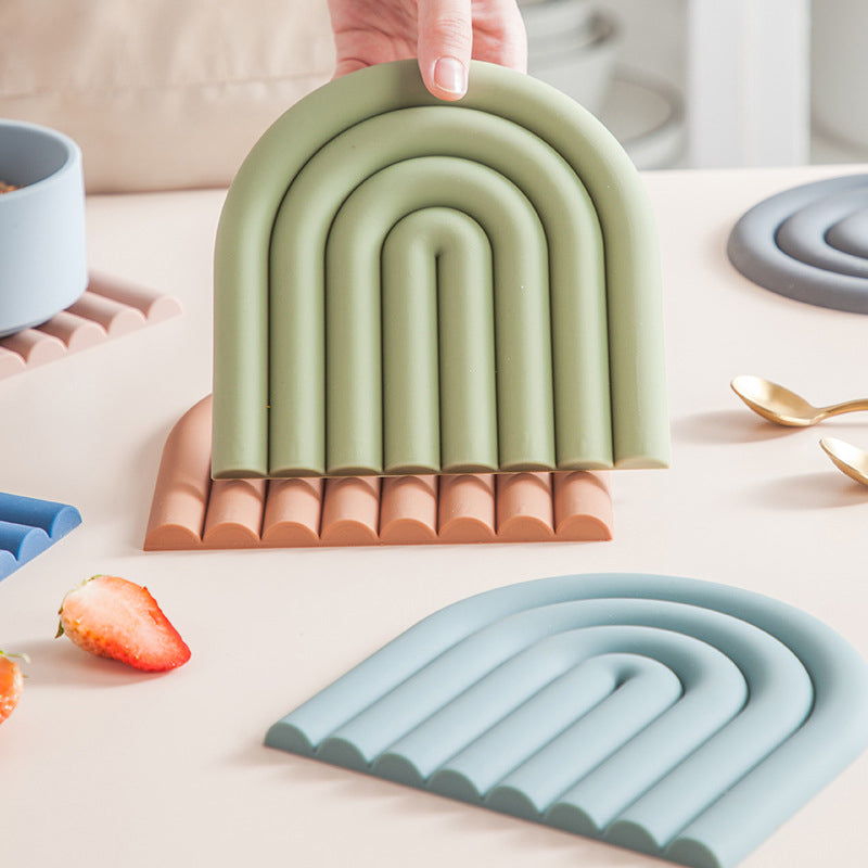 Lisslune | Rainbow Silicone Table Mat Coaster