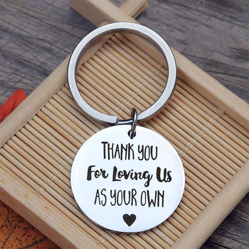 Lisslune | Thank you for loving us Stainless Steel Keychain