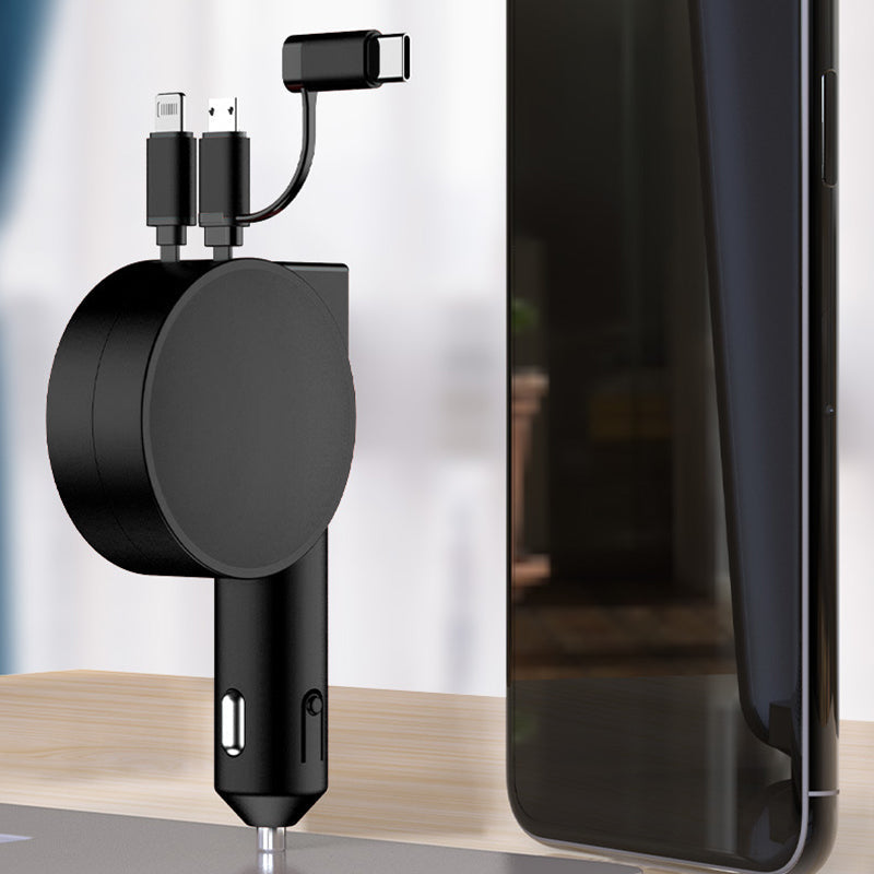 Lisslune | 3-in-1 retractable fast charging car adapter