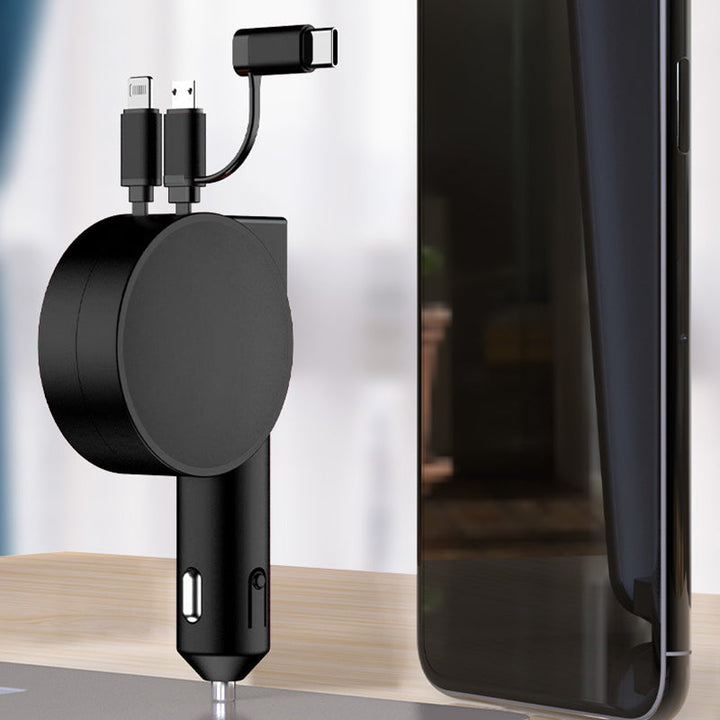 Lisslune | 3-in-1 retractable fast charging car adapter