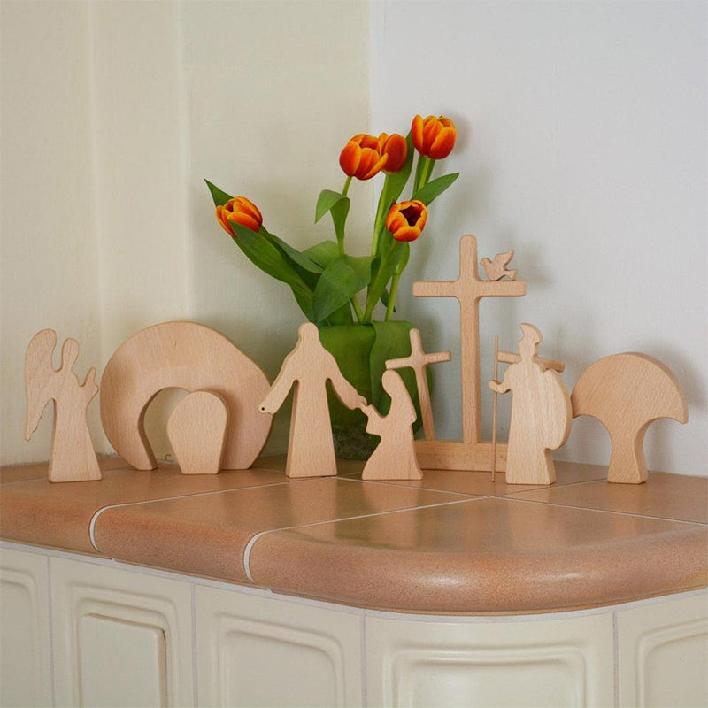 Lisslune | Easter Scene Wood Decoration