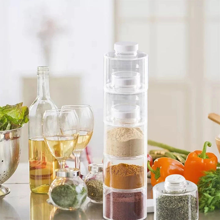 Lisslune | Transparent Spice Jar Set (6 PIECES/SET)