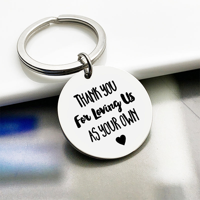 Lisslune | Thank you for loving us Stainless Steel Keychain
