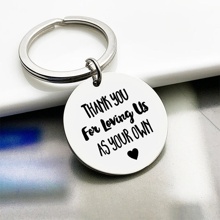 Lisslune | Thank you for loving us Stainless Steel Keychain