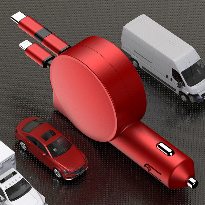Lisslune | 3-in-1 retractable fast charging car adapter