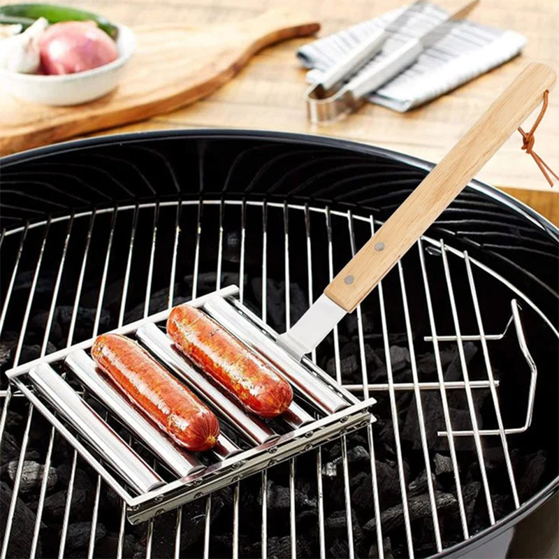 Lisslune | Hotdog Roller Sausage Bun Stand made of Stainless Steel