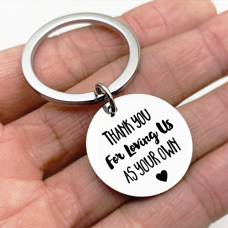 Lisslune | Thank you for loving us Stainless Steel Keychain