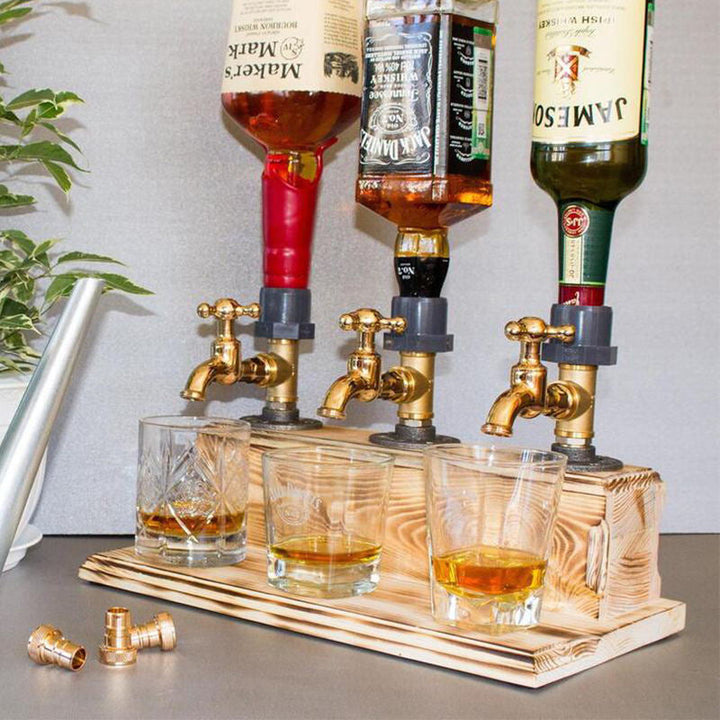 Lisslune | Liquor Alcohol Whiskey Wood Dispenser