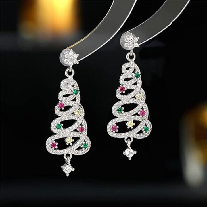 Lisslune | Shiny Christmas tree earrings