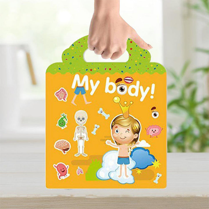 Lisslune | Waterproof Eco-Friendly Educational Sticker Book for Kids