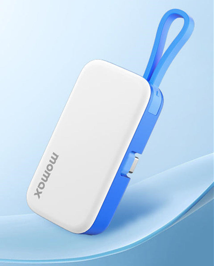 Lisslune | 5000mAh Mini Capsule Portable Power Bank With Built-in Fast Charging Cable