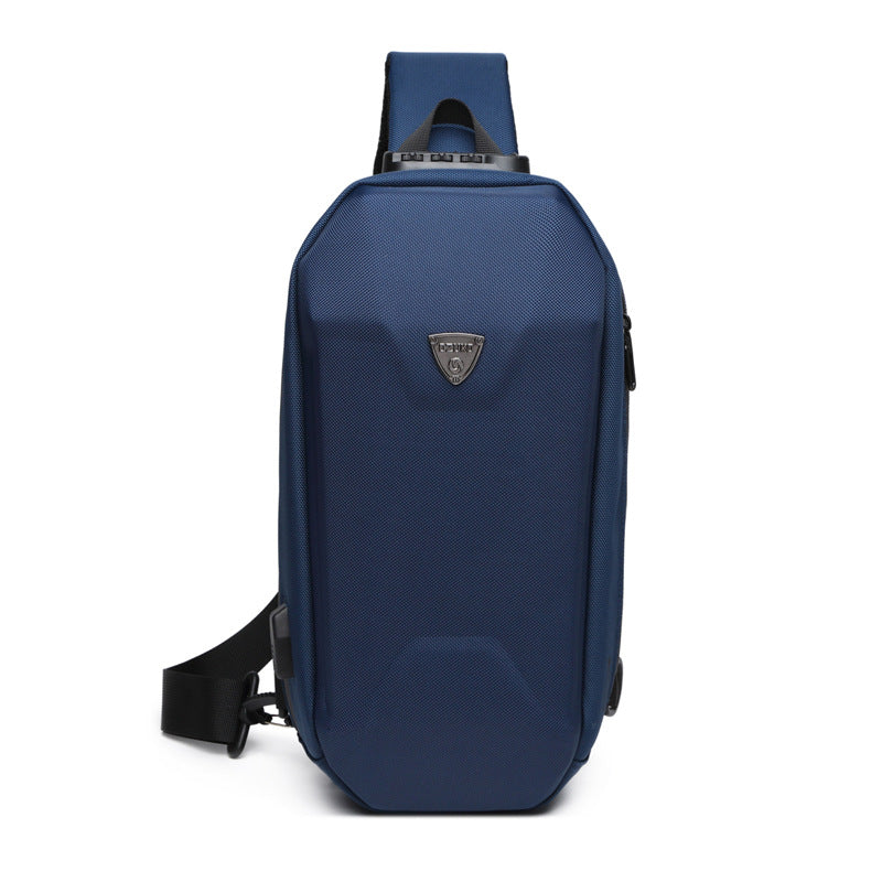 Lisslune | Hard Shell Sling Bag with Lock, USB Port, Waterproof Material, Anti-theft Zips