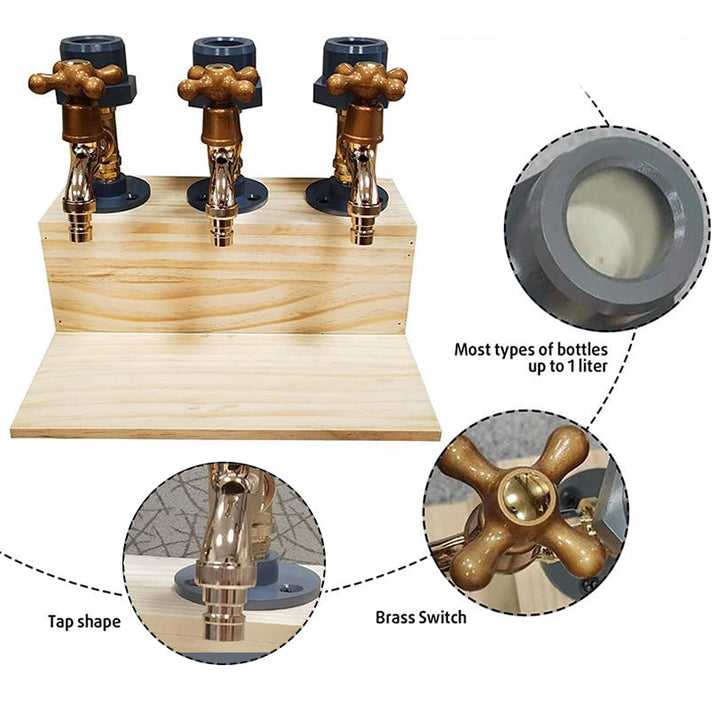 Lisslune | Liquor Alcohol Whiskey Wood Dispenser