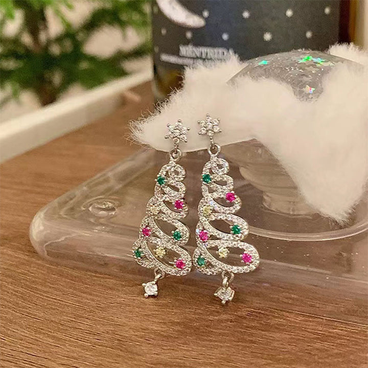 Lisslune | Shiny Christmas tree earrings