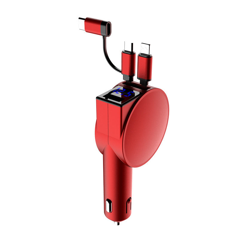 Lisslune | 3-in-1 retractable fast charging car adapter
