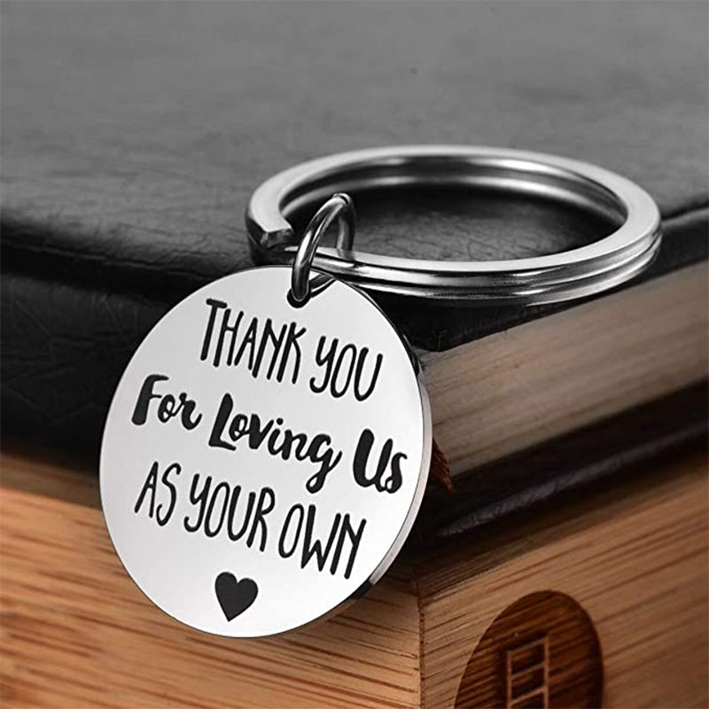 Lisslune | Thank you for loving us Stainless Steel Keychain