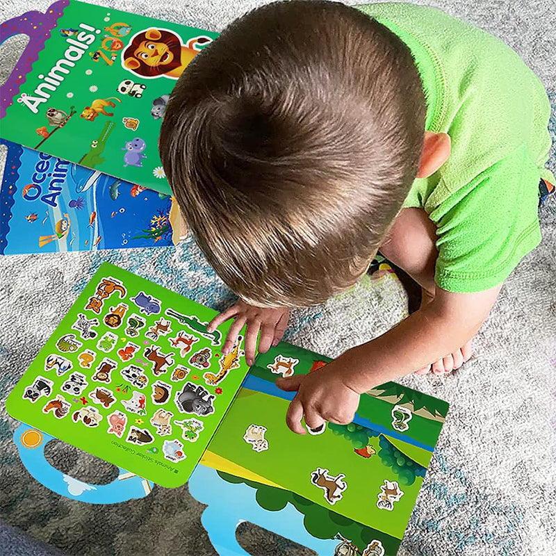 Lisslune | Waterproof Eco-Friendly Educational Sticker Book for Kids