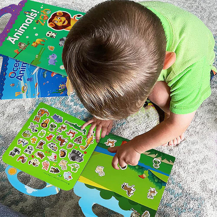 Lisslune | Waterproof Eco-Friendly Educational Sticker Book for Kids