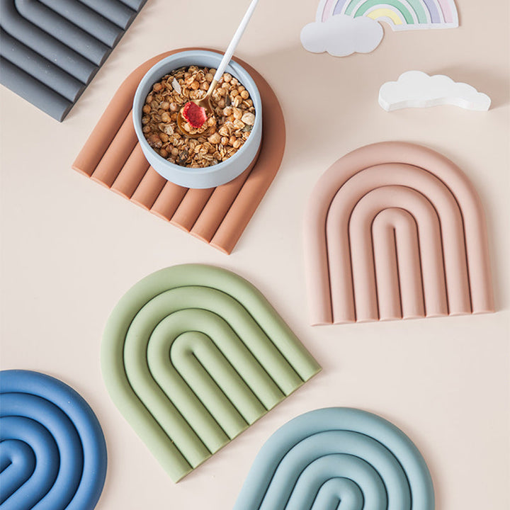 Lisslune | Rainbow Silicone Table Mat Coaster