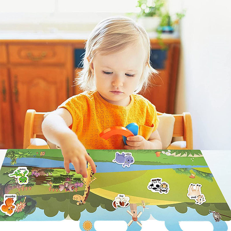 Lisslune | Waterproof Eco-Friendly Educational Sticker Book for Kids