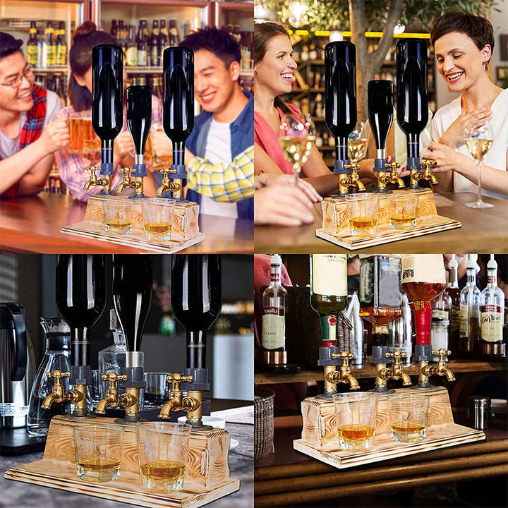 Lisslune | Liquor Alcohol Whiskey Wood Dispenser