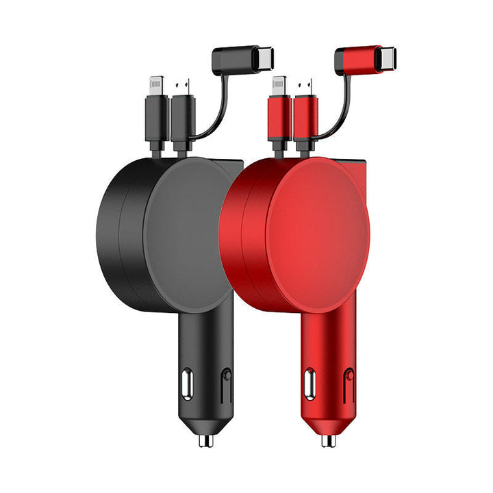 Lisslune | 3-in-1 retractable fast charging car adapter
