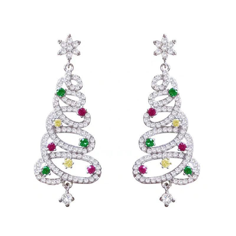 Lisslune | Shiny Christmas tree earrings