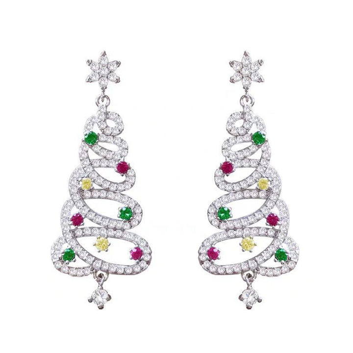 Lisslune | Shiny Christmas tree earrings