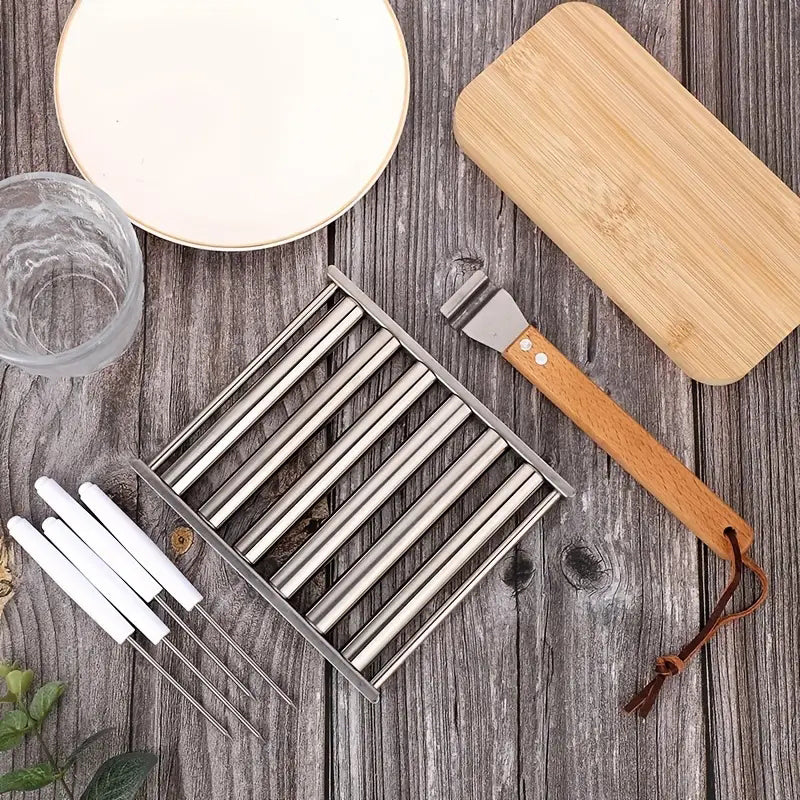 Lisslune | Hotdog Roller Sausage Bun Stand made of Stainless Steel