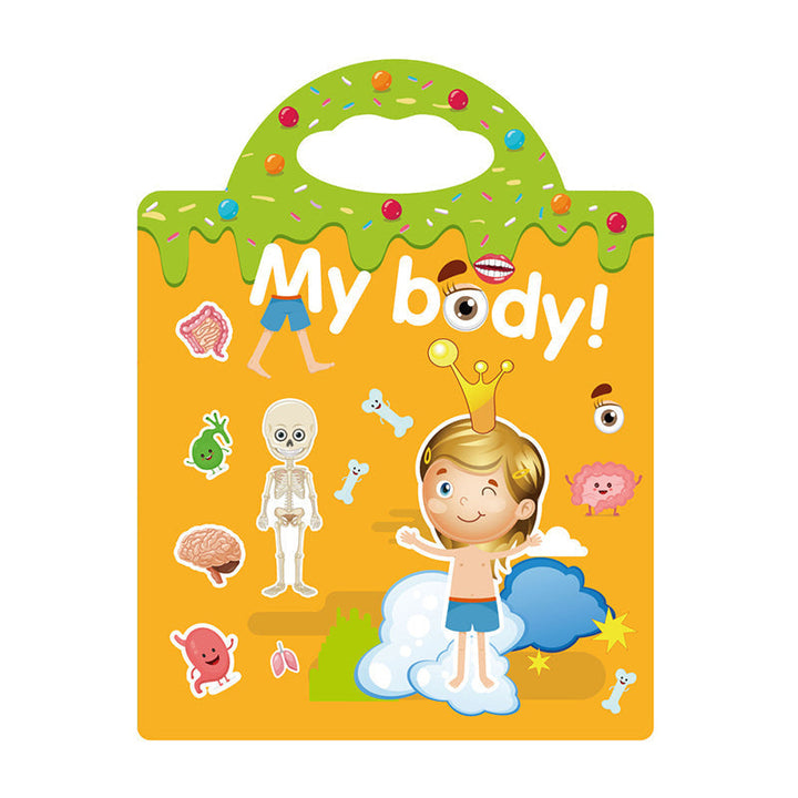 Lisslune | Waterproof Eco-Friendly Educational Sticker Book for Kids