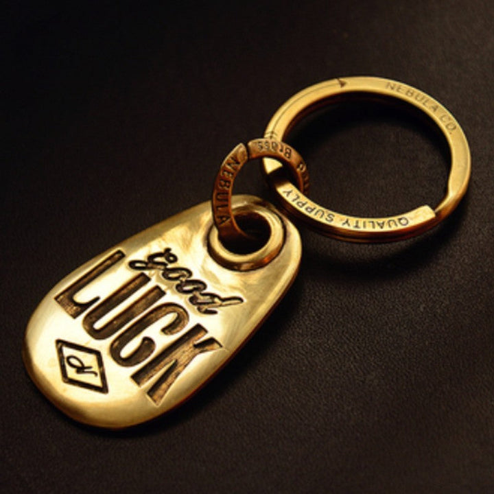 Lisslune | Customized Good Luck Birthday Keychain, with Embedded Date of Birth, Best Gift for Friend, Brother, Sister, Christmas, Valentine, Graduation & More