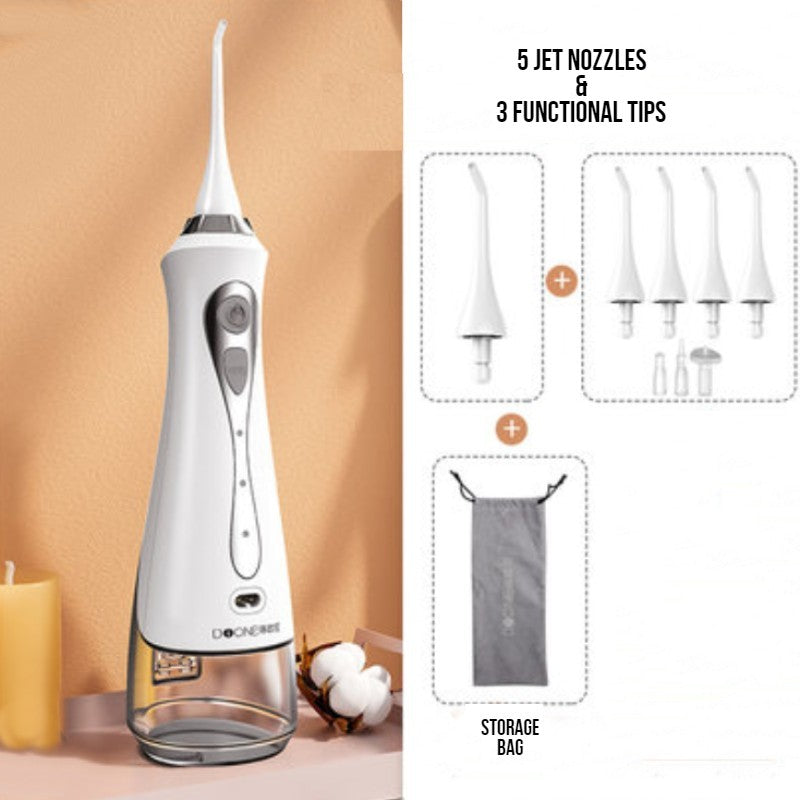 Lisslune | Portable Cordless Water Flosser with 3 Modes and Multiple Jets, USB Rechargeable Design and 230ML Water Tank, for Travel and Home