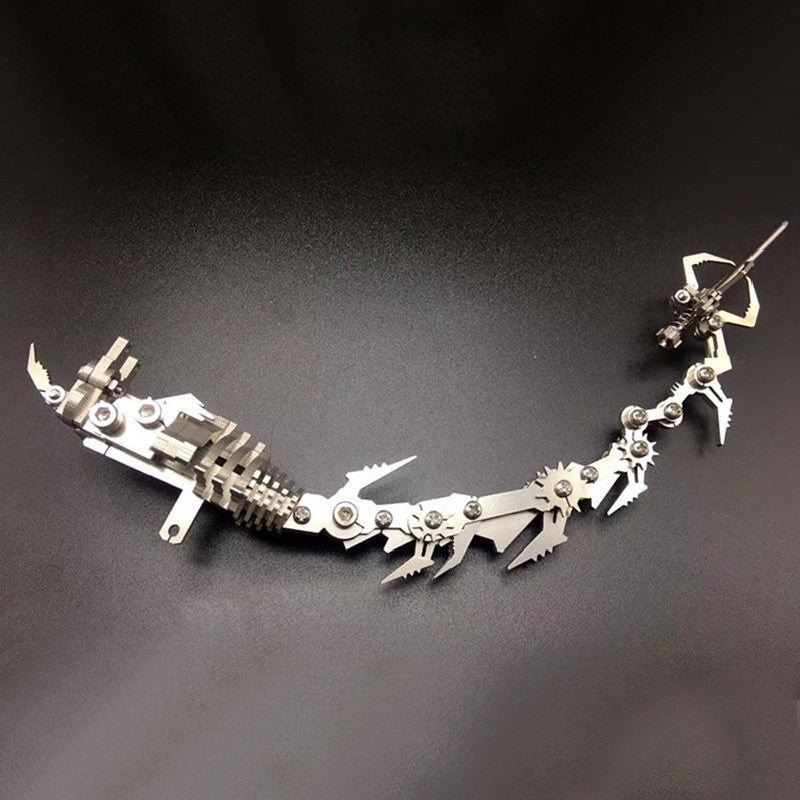 Lisslune | 3D Scorpion Stainless Steel DIY Metal Building Blocks, for Fun, Gift & Display