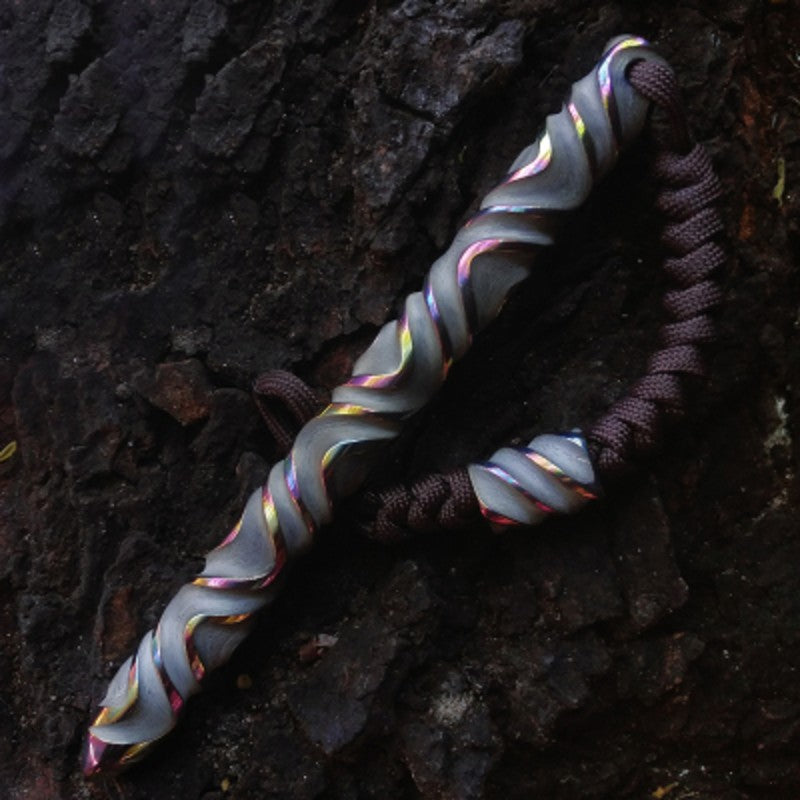 Lisslune | Handmade Fashionable Titanium EDC Tool with 3D texture, for Pendant, Gift & Ornament